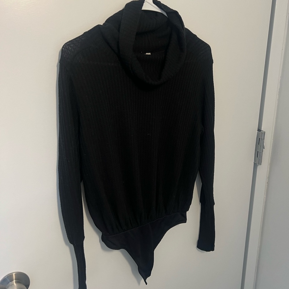 Black Turtleneck Sweater Free People Bodysuit
